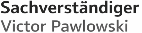 Logo öffentlich bestellter und vereidigter Sachverständiger Victor Pawlowski